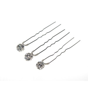 Set of 5 Crystal Sphere Hair Pins | Diamante Sparkle Hair Pins | Jose