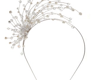 Elegant Crystal Side Wedding Headpiece | Perfect Bridal Hair Accessory | The Perfect Accessory for a Sophisticated Bridal Look | Kay