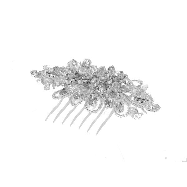 Freshwater Pearl And Crystal Wedding Hair Comb | Traditional Wedding Hair Comb  | Sarah