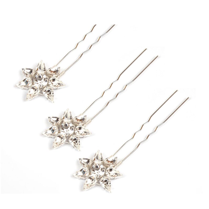 crystal star hairpins