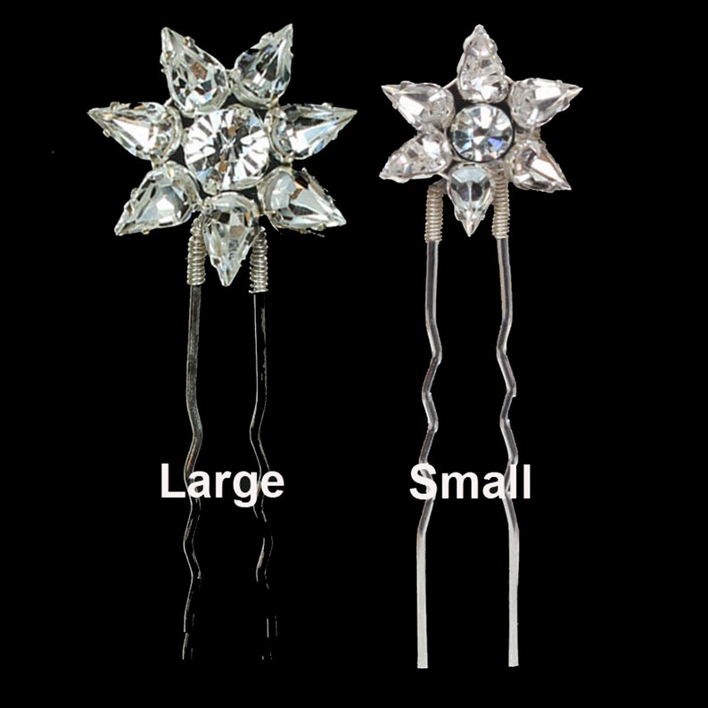 set of crystal hairpins