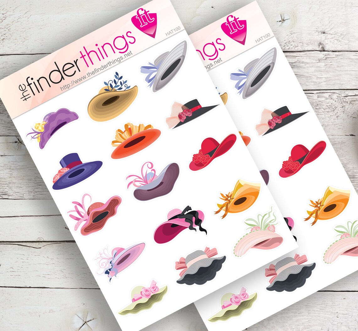 Derby Hat Red Hat Stickers Scrapbook Planners Precut Etsy