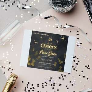 New Year&#39;s Eve Party Invitation New Years Party Invite, Sparkle Winter Invitation - INSTANT DOWNLOAD