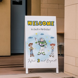 Toy Story Welcome Sign, Toy Story Birthday Party Digital Sign, Welcome Poster, Toy Story Party Decor. Digital Download