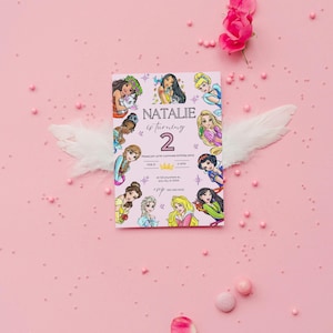 Princess Birthday Invitation Royal, Princess Party Celebration Invite Custom Editable Template Instant Download Digital, All the princesses