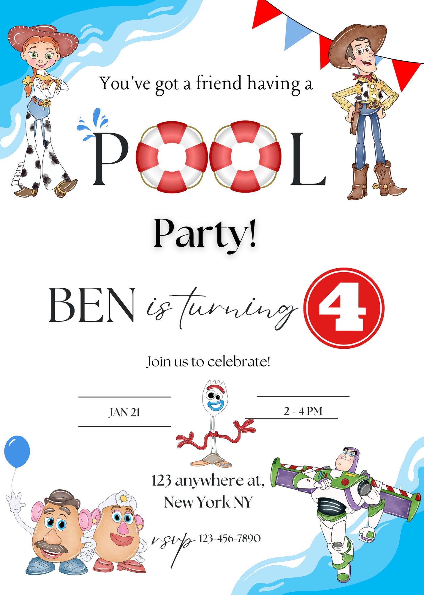 toy-story-woody-buzz-pool-party-invitation-personalized-invite-printable-digital-file-jessie-forky-party-instant-download-toy-story-etsy for Free Printable Pdf Free Toy Story Party Printables Toy Story Woody Buzz Pool Party Invitation, Personalized Invite, Printable, Digital File, Jessie Forky Party, Instant Download, Toy Story - Etsy for Free Printable Pdf Free Toy Story Party Printables