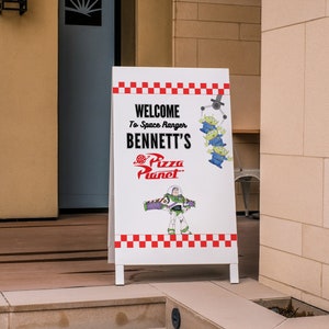 Toy Story Pizza Planet Birthday Welcome Sign Instant Download Personalized Printable Editable Template, DIGITAL DOWNLOAD