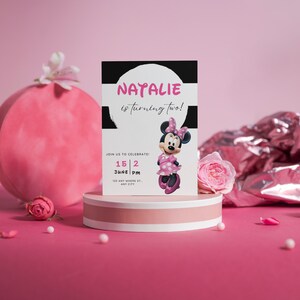 Minnie Mouse Invitation, Minnie Mouse 2nd Birthday Invitation Printable, Oh Twodles Invite, Girl Minnie Mouse Invite, INSTANT DOWNLOAD