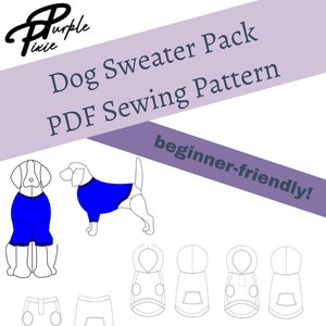Dog Sweater Pack PDF Sewing Pattern