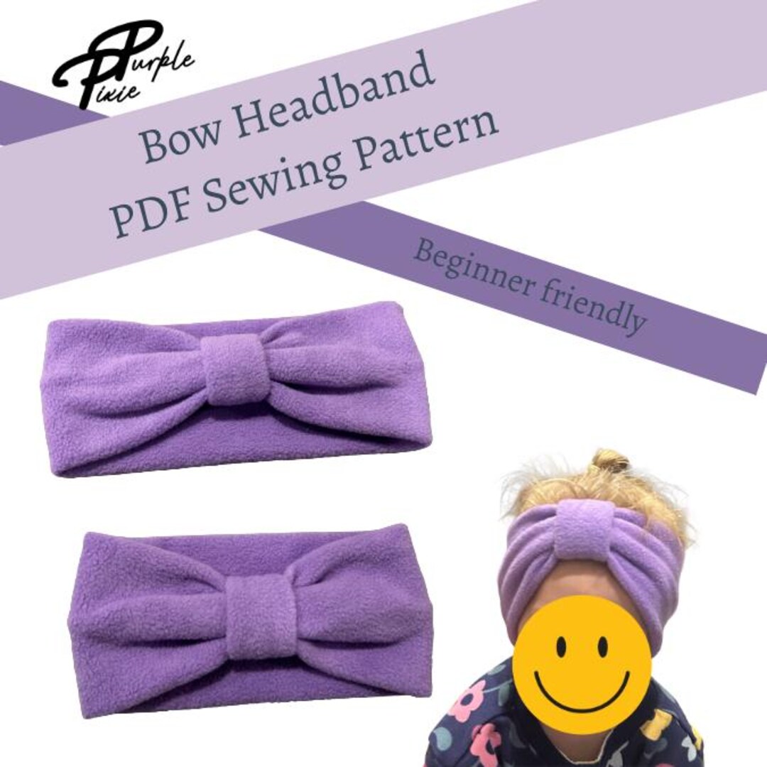 Head Bow Pattern Bow Headband PDF Sewing Pattern - Etsy