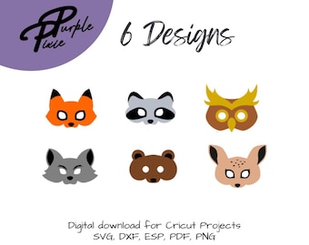 Woodland Animal Face Masks
