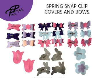 Easter Snap Clip & Hair Bow SVG Files | Spring Bunny Clip Covers | Cricut Cut File | Digital Download