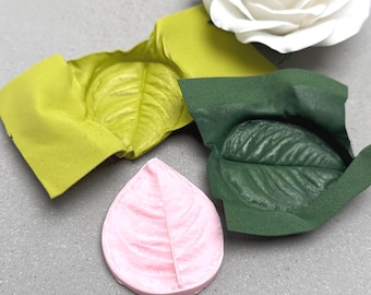 Universal Rose Leaf Plastic Mold for Foam EVA, Realistic Leaf Texture Press Mold, DIY Floral Supplies,  5.5 x 4.4 cm / 2.16 x 1.73 in