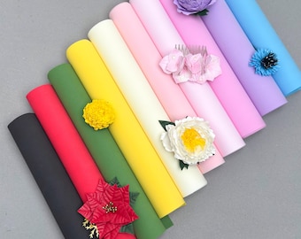 10 Foam EVA Sheets 0.8-1mm, 12x28" (30x70cm), Set of 10 Colors for Realistic Flowers, Large Thin Craft Sheets for DIY Floristry & Crafts