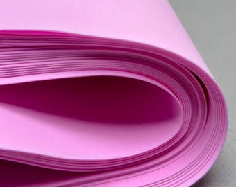 10 Barbie Pink EVA Foam Sheets 0.8-1mm, 12x28 in 30x70cm, Thin Foamiran Sheets for Realistic Flowers, Large Craft Foam Sheets DIY Floristry