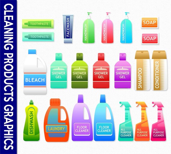 cleaning products clip art personal care graphic cleaners etsy cleaning products clip art personal care graphic cleaners clipart scrapbook shampoo digital download transparent png vector commercial use