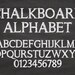 Chalkboard Alphabet Clip Art Graphic ABC Letters Numbers Clipart Scrapbook Digital Download White Chalk Transparent PNG