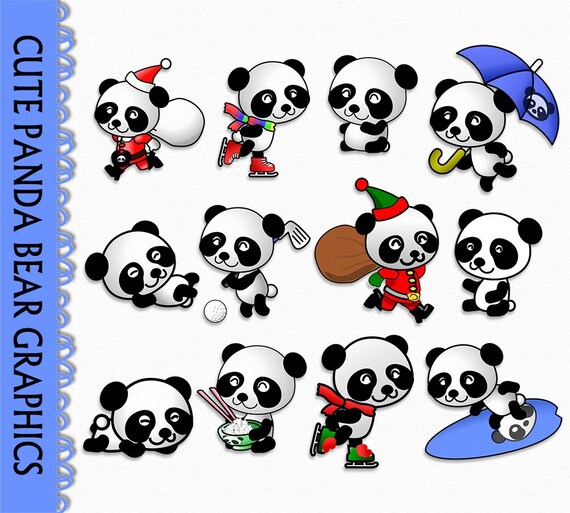 panda clip art graphic