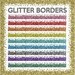 Large Glitter Borders Clip Art Graphic Frame Clipart Gold Silver Rainbow Colorful Digital Scrapbook Download Transparent PNG Commercial Use