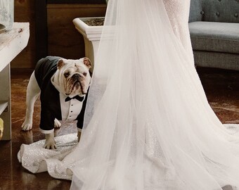 Black Dog Tuxedo with Bow Tie: Custom Wedding Outfit