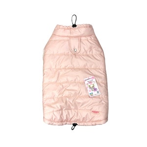 Blush winter coat for dog Faux down dog vest Designer dog cost Made to measure dog jacket Puppy winter jacket Small dog winter vest
