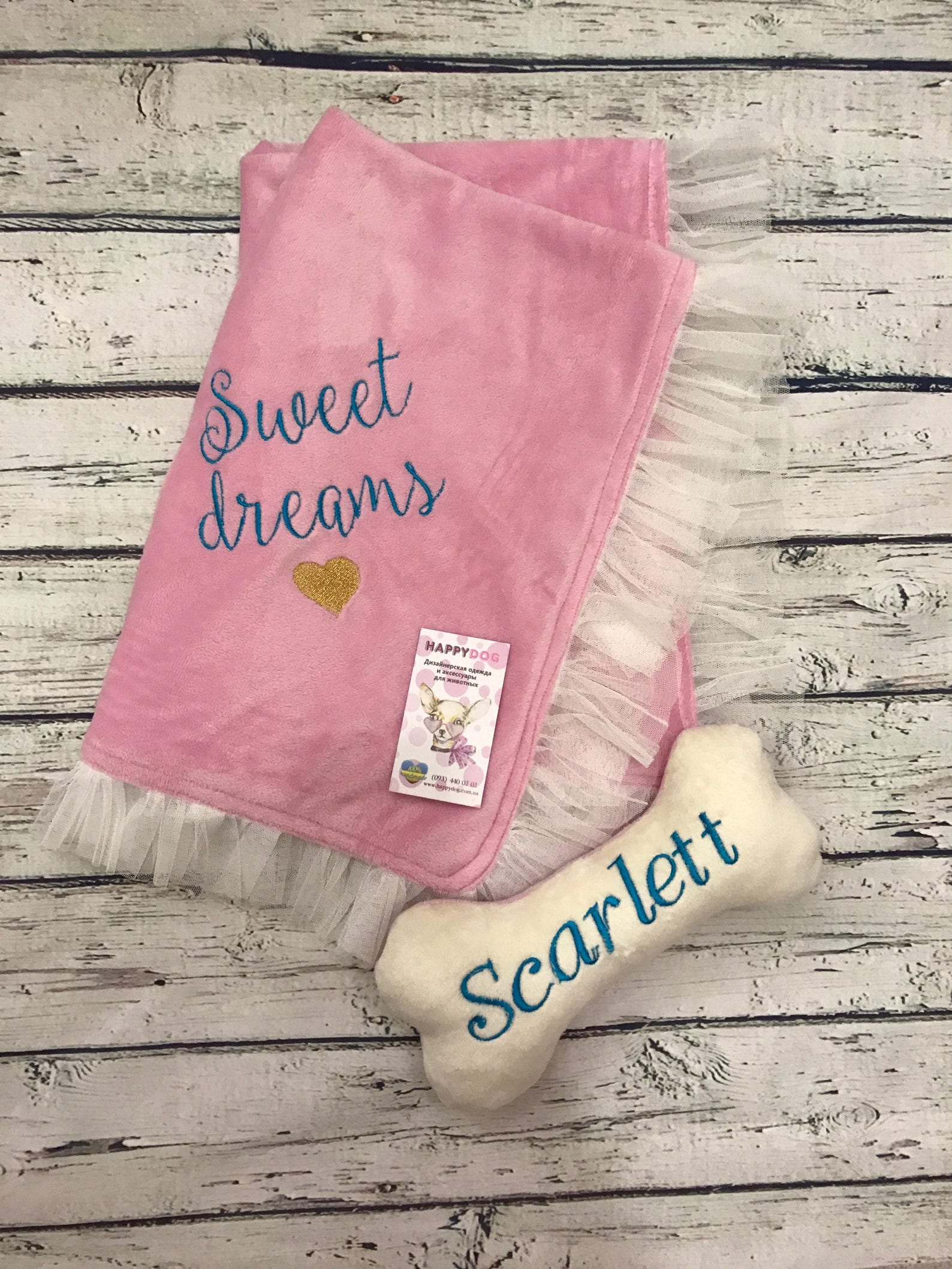 Baby pink blanket for dog Gray and pink puppy blanket Puppy Etsy