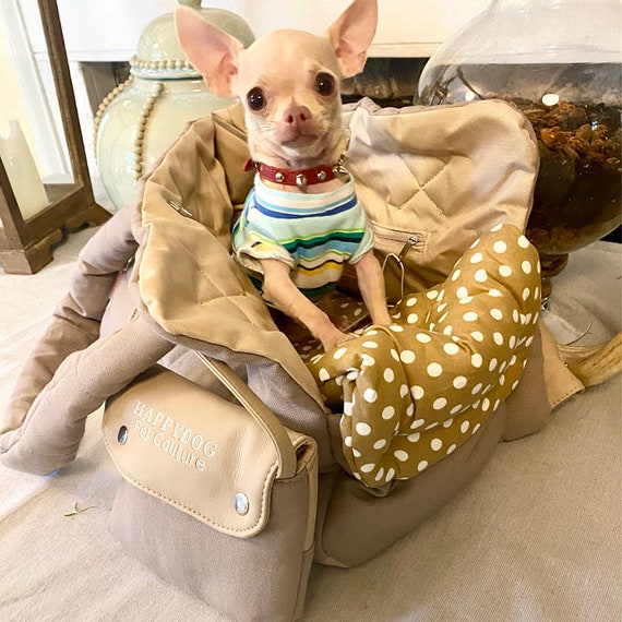 Trasportino per cani di design grigio beige Borsa per piccola borsa per  cani Borsa per cuccioli