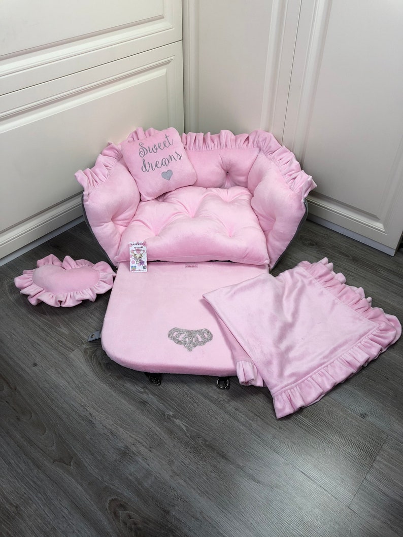 Gray and Pink Dog Car Seat Luxury Pink Pet Driving Kit Etsy