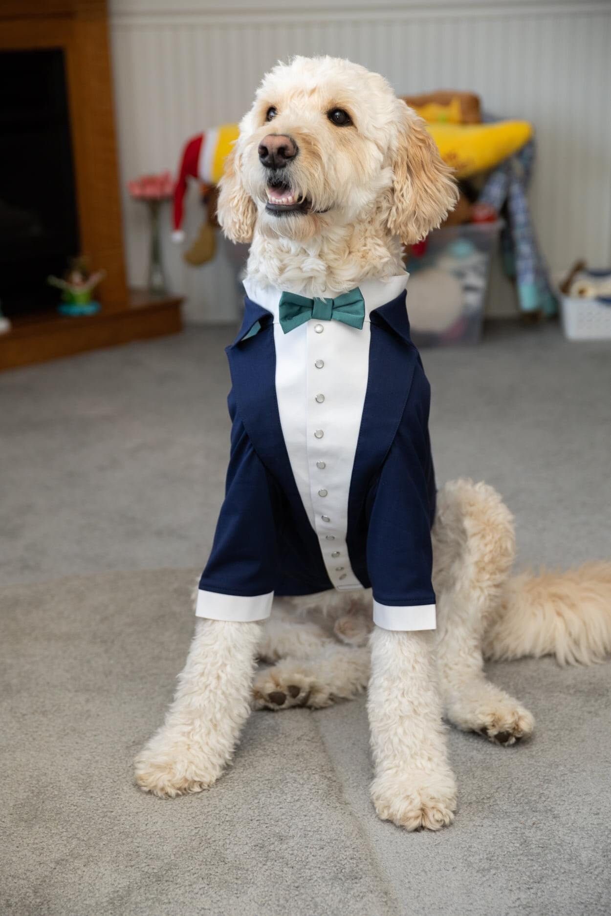 Marine blau Hund Smoking mit Smaragd grün Fliege Hund Hochzeit Etsy
