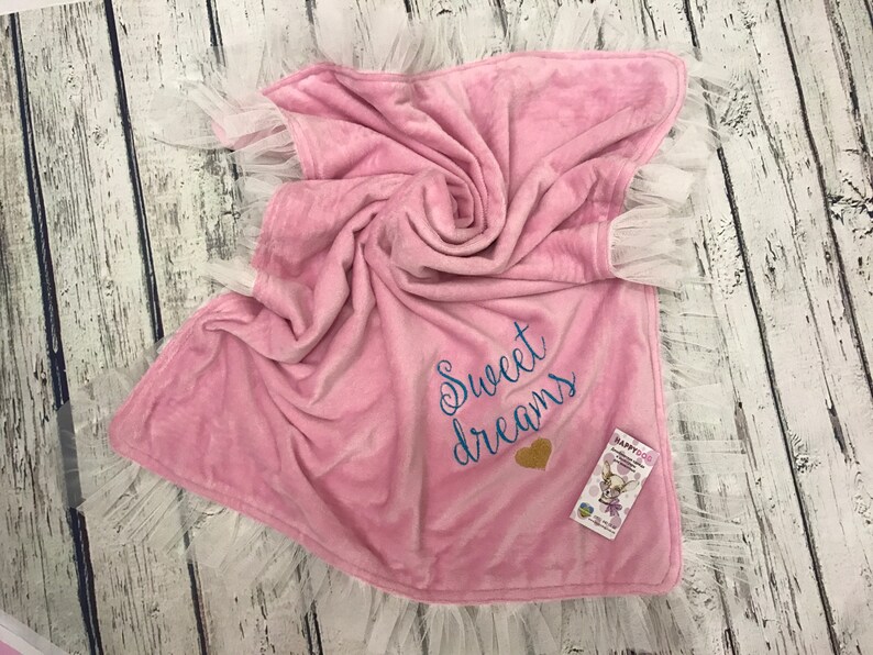 Baby Pink Blanket for Dog Personalized Dog Plaid Puppy Blanket Etsy