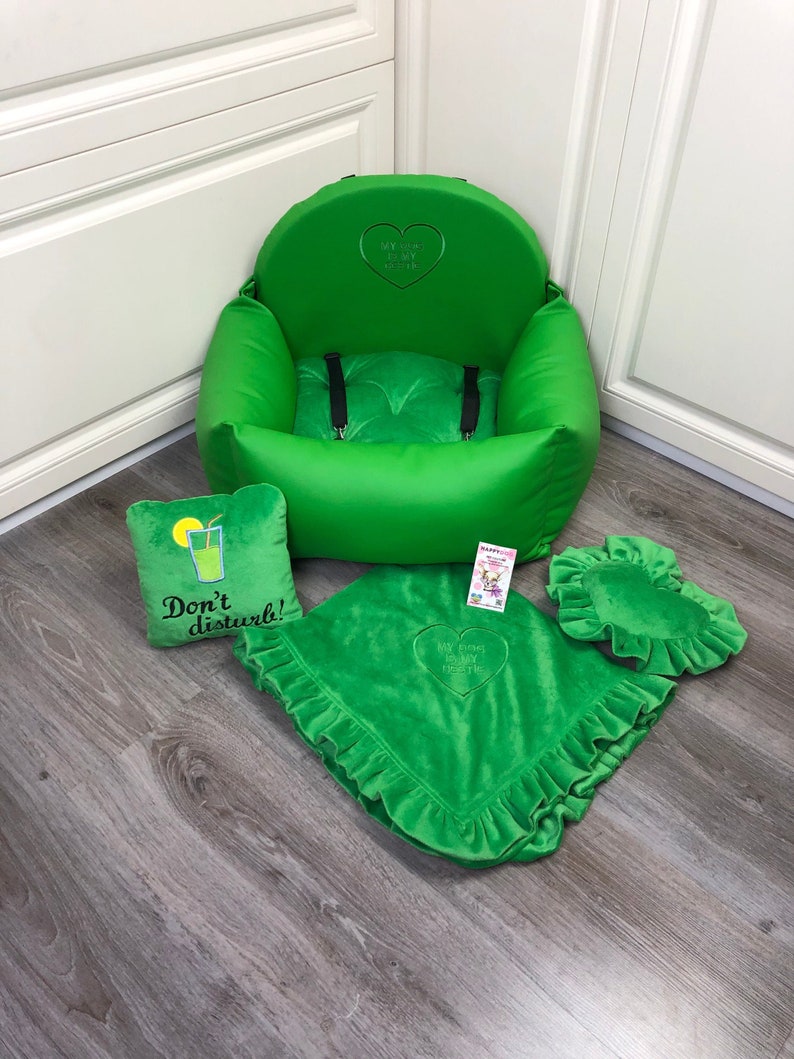 Green Car Seat for Dog Eco Leather Pet Car Seat Luxury Yellow Etsy