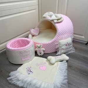 Fresh Look at Baby Pink And Cream Luxury Dog Cradle Luxury Dog Bed