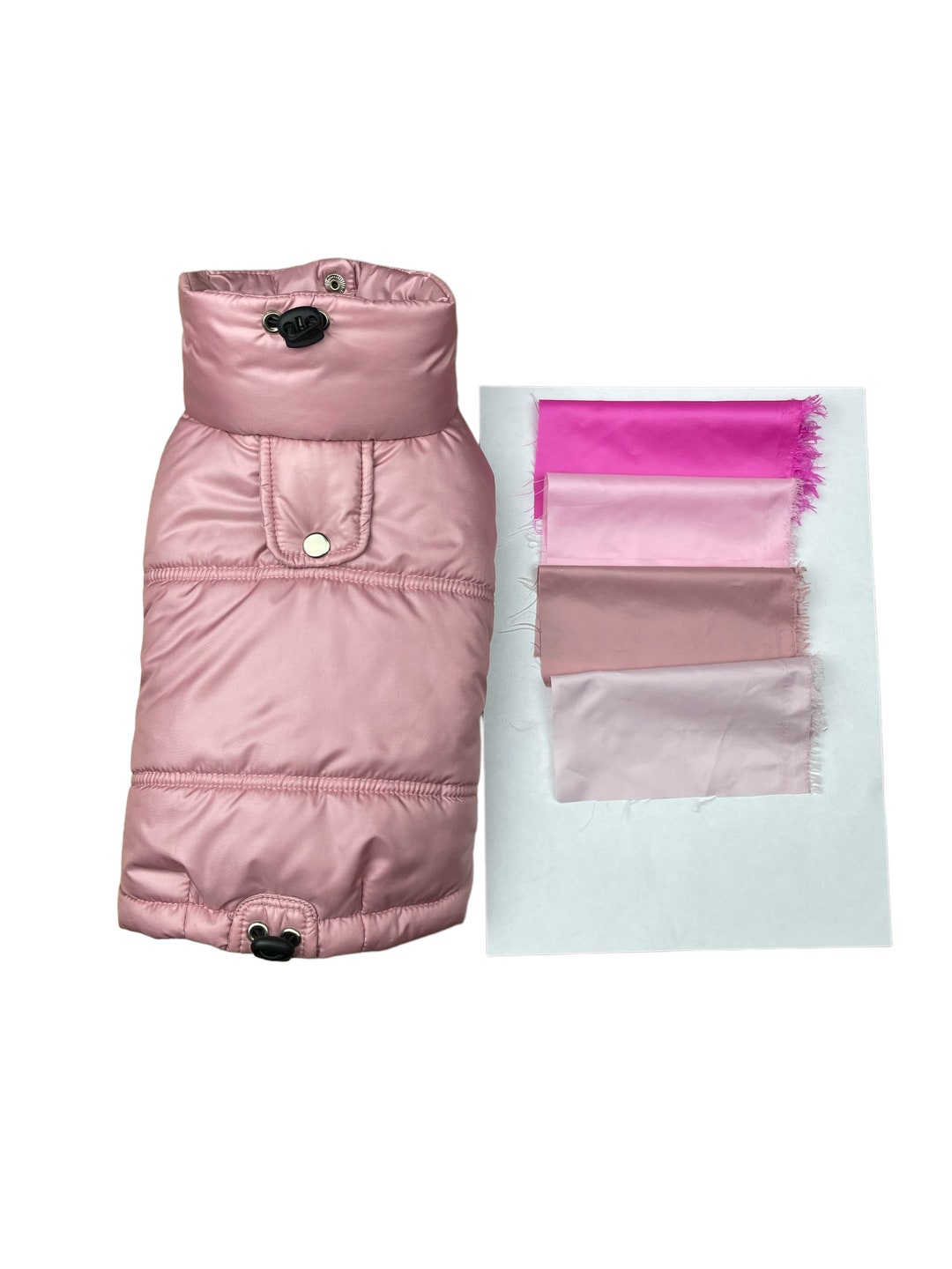 Dusty Pink Puffer Dog Jacket Blush Dog Coat Padded Dog Vest Designer