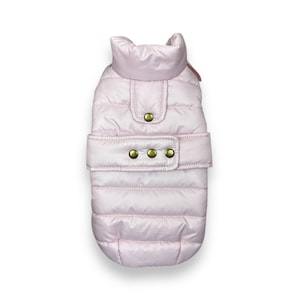 Powder Light Pink Puffer Dog Vest – Cozy Winter Jacket for All Dog Breeds