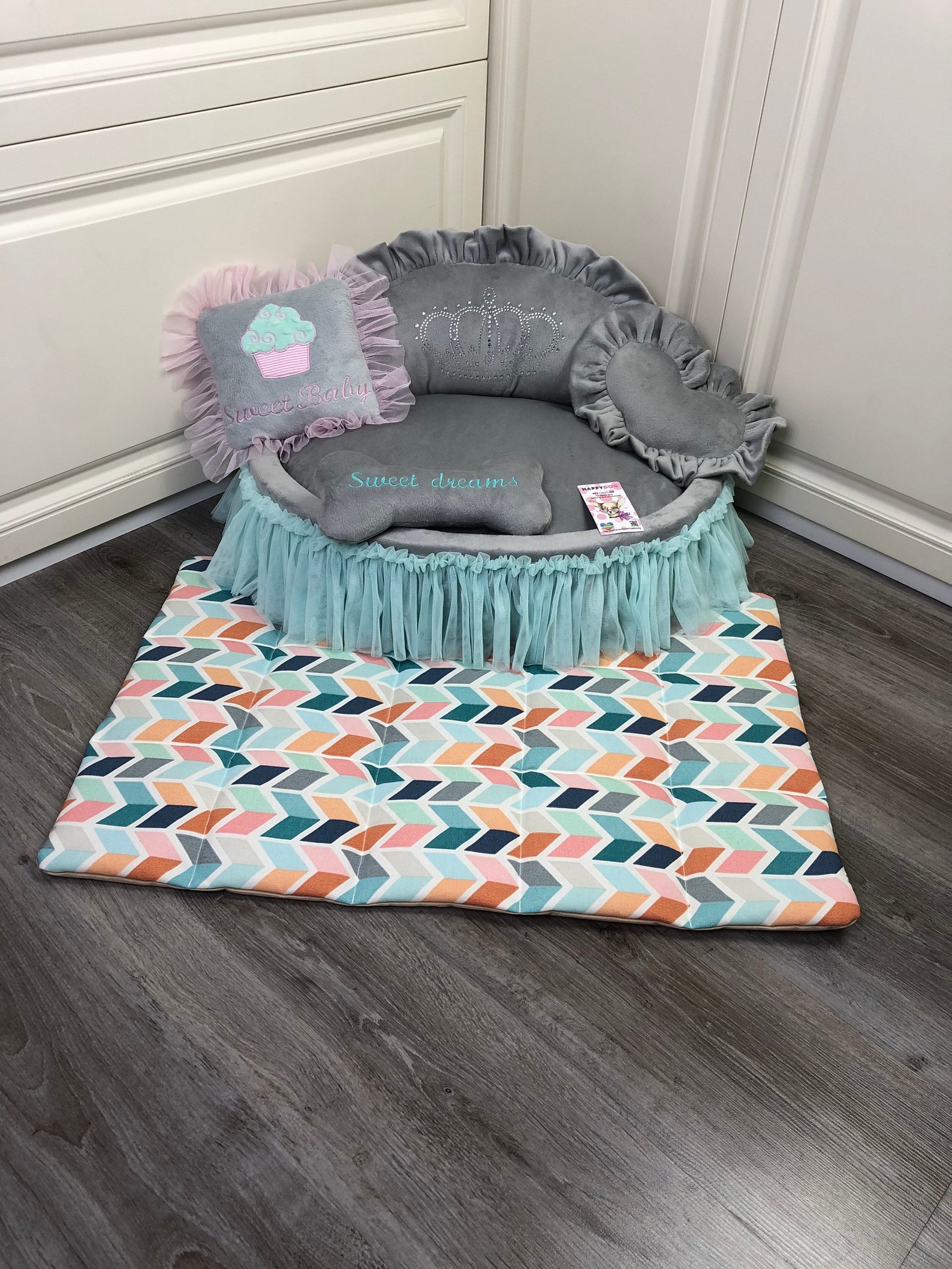 Sommer Baumwolle Cupcake Hund Matte Reise Hund Matte Auto Hund Etsy