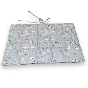 Esterilla de algodón gris de verano para perros Esterilla de viaje para perros Esterilla para perros para el coche Esterilla para perros pequeños