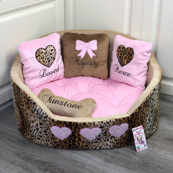 Leopard Dog Bed Etsy