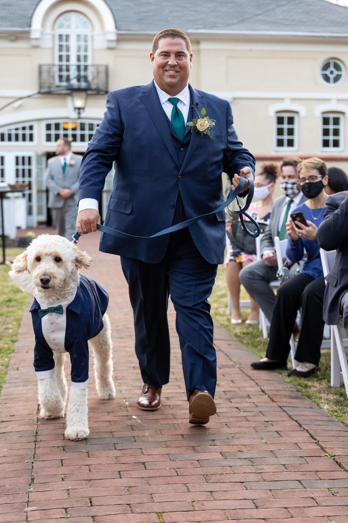 Marine blau Hund Smoking mit Smaragd grün Fliege Hund Hochzeit Etsy