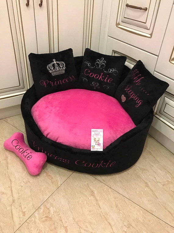 hot pink dog bed