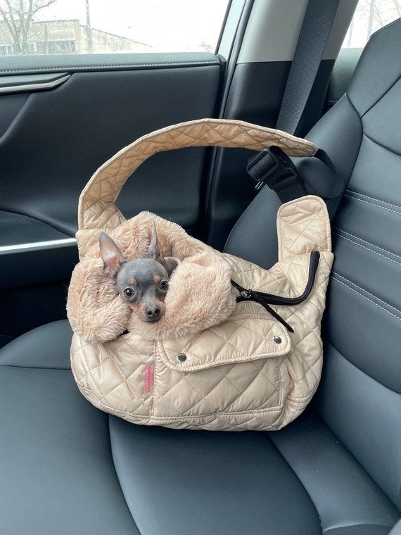 Designer Pet Backpack Carrier for Cat Dog Mouse Ears Crochet 