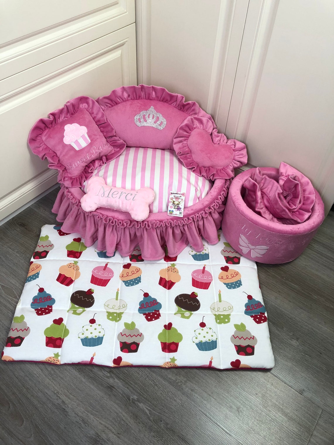 Sommer Baumwolle Cupcake Hund Matte Reise Hund Matte Auto Hund Etsy