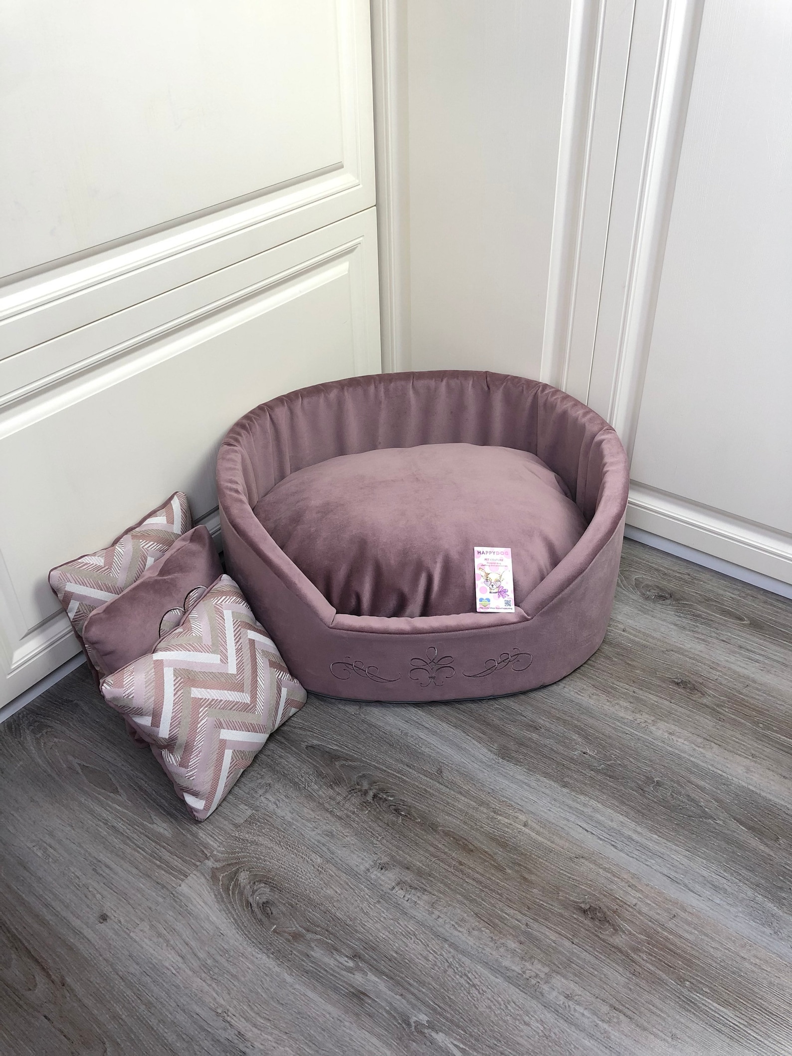 Dusty pink luxury dog bed Customized princess dog bed for dog Etsy