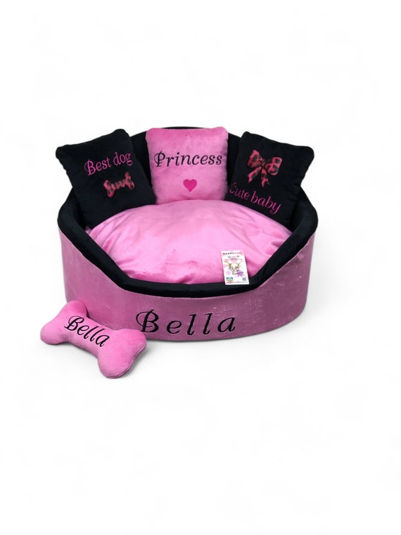 Cute monogrammed dog beds sale