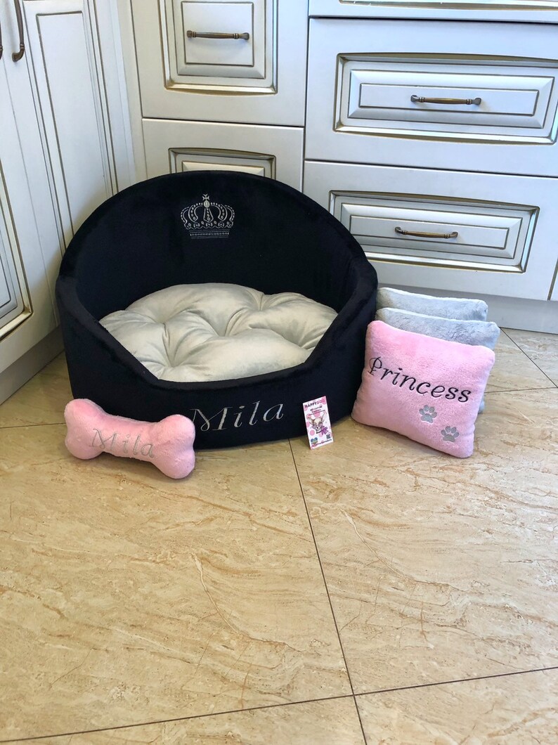 Photo inspiration: Tufted Luxury Dog Bed Baby Pink And Gray Designer Fog Photo Inspiration