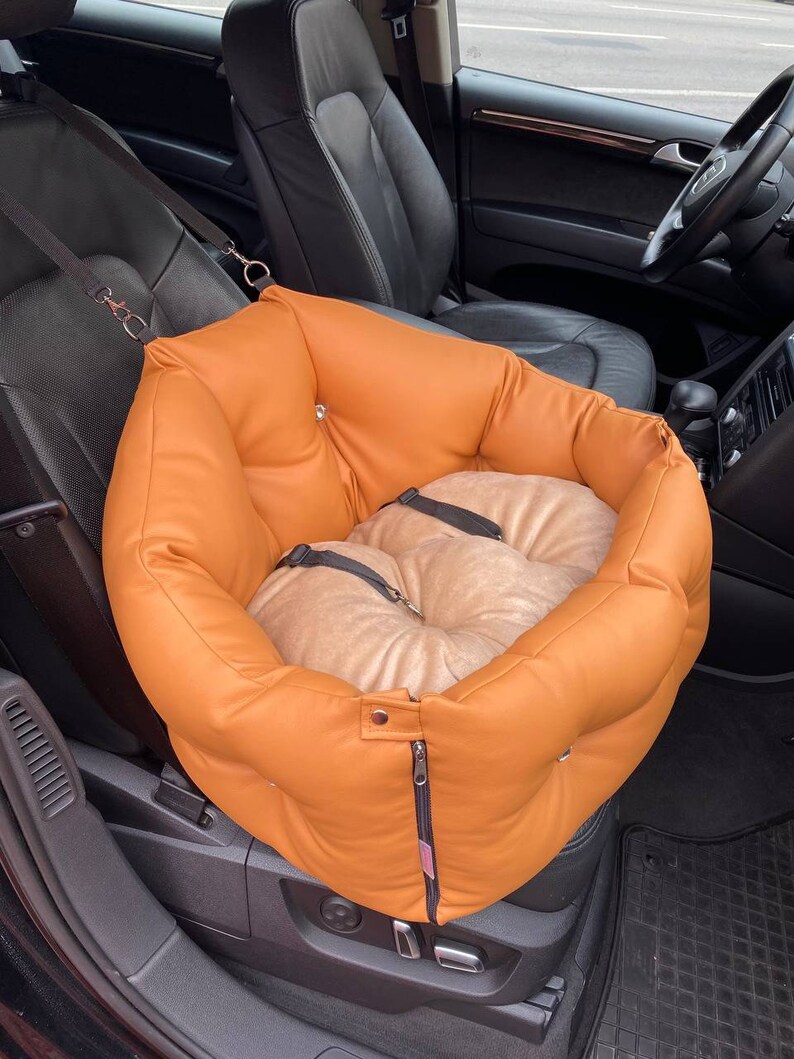 Toffee Beige Luxury Dog Car Seat Luxury Black Driving Kit Etsy