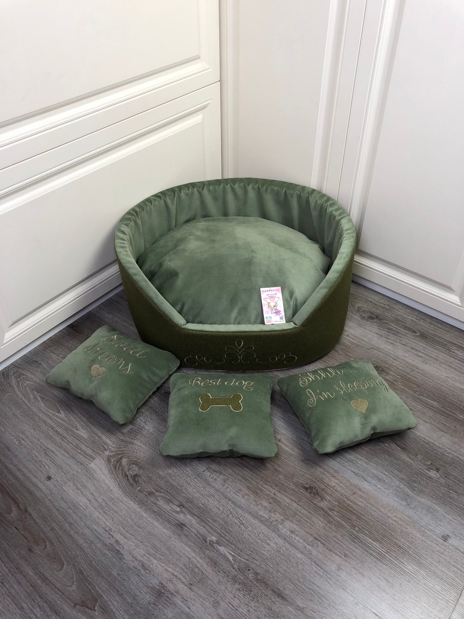 Sage Green Luxury Dog Bed Customized Princess Bed for Dog Etsy Australia