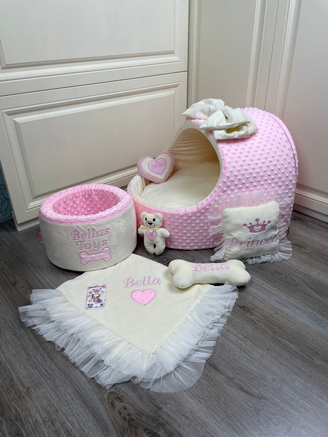 Picture Idea: Baby Pink And Cream Luxury Dog Cradle Luxury Dog Bed