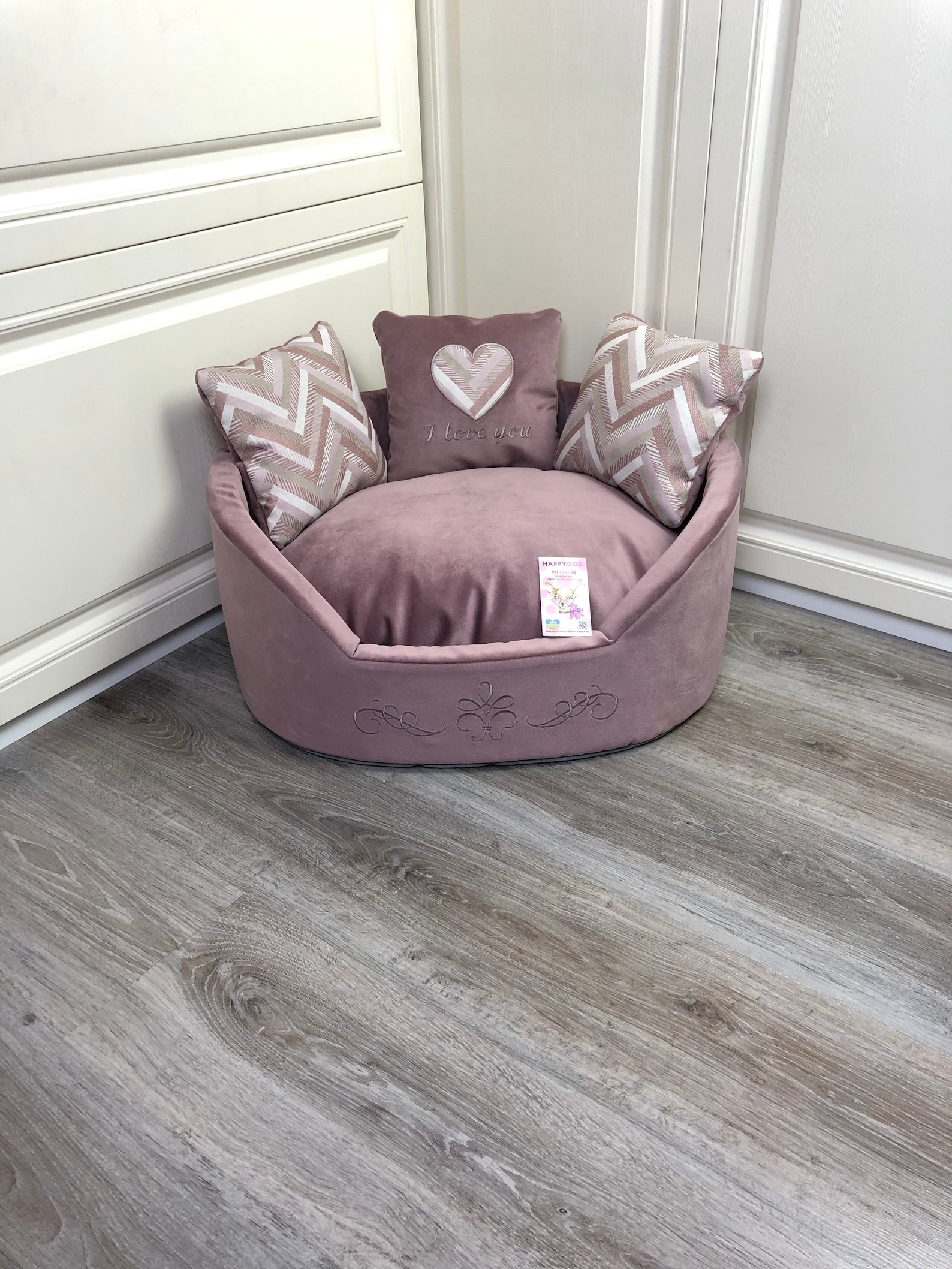 Dusty pink luxury dog bed Customized princess dog bed for dog Etsy