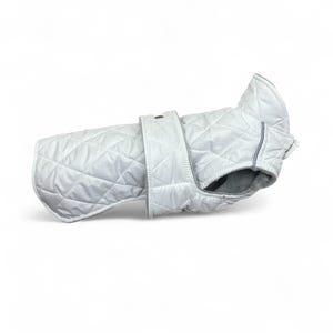 White Insulated Dog Cape with Faux Fur Lining