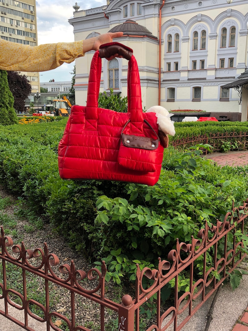 Red Designer Dog Carrier Bag for Small Dog Bag Puppy Bag Warm Etsy